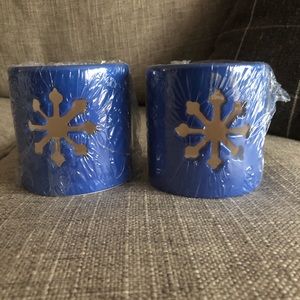 Blue snowflake ❄️ candle holder